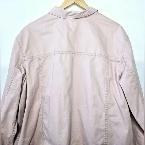 Women's Caslon Blush Pink Jacket w/ Raw Edge Hem Size 2X - Picture 8 of 8